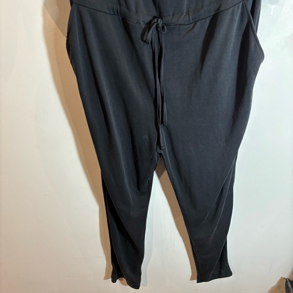 FABLETICS Sz L Tess Off Cowl Neck Off Shoulder Jersey Knit Long Sleeve Jumpsuit - Picture 5 of 7